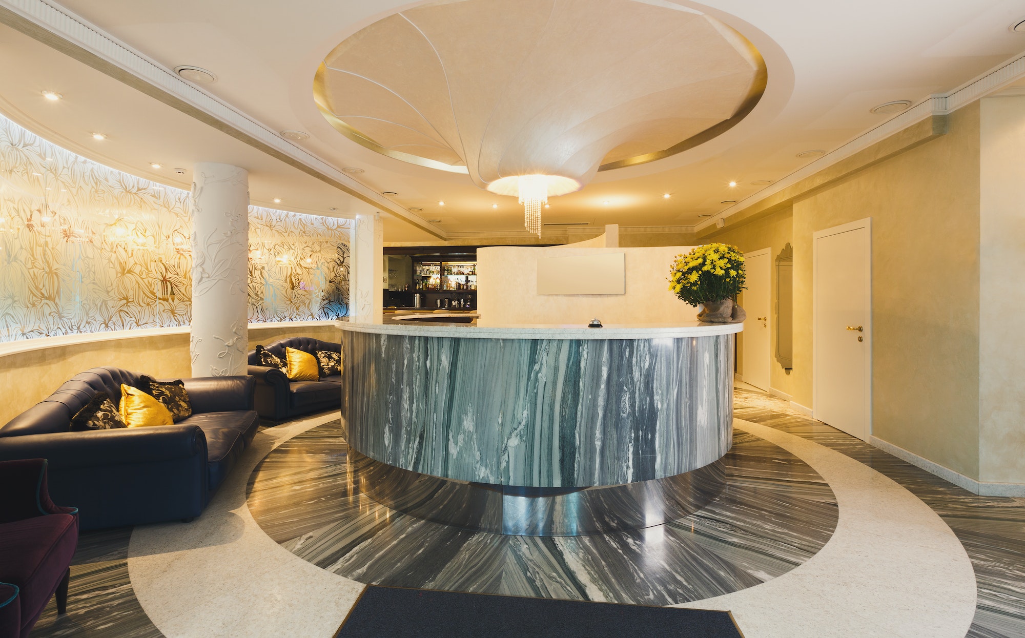 Modern hotel reception